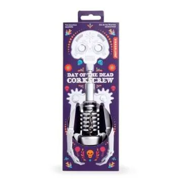 Kikkerland Day of the Dead Corkscrew, Day of Dead, Silver