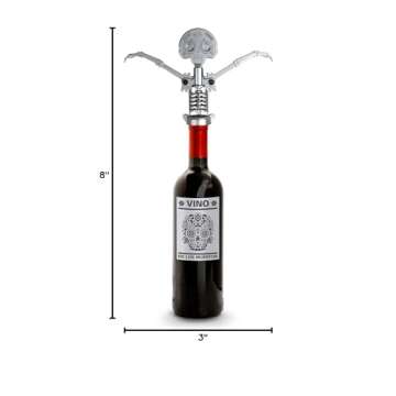 Kikkerland Day of the Dead Corkscrew, Day of Dead, Silver