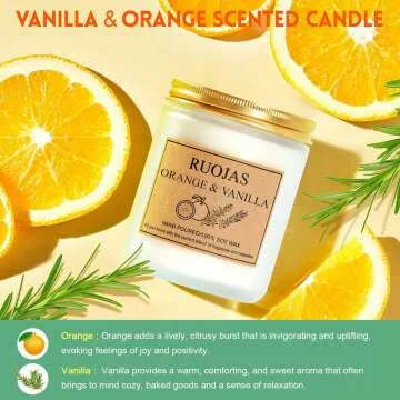 Vanilla & Orange Aroma Candle - Natural Soy Gift