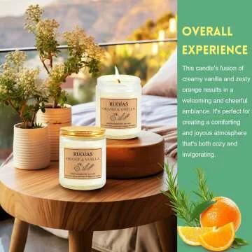 Vanilla & Orange Aroma Candle - Natural Soy Gift