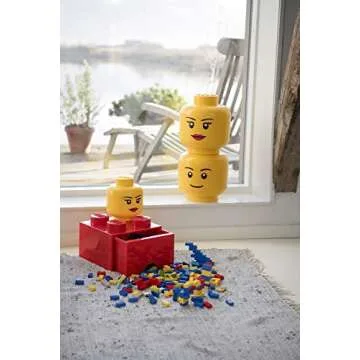 Room Copenhagen, LEGO Storage Heads Stackable Storage Container - Buildable Organizational Bins for ...