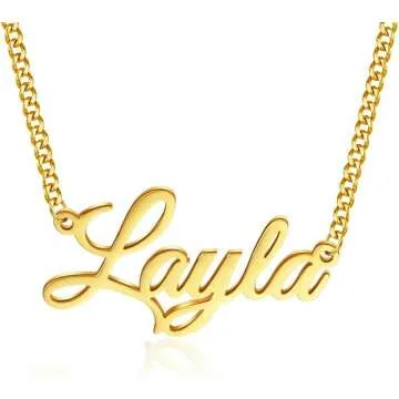 Custom Name Necklace 18K Gold Plated Women’s Jewelry