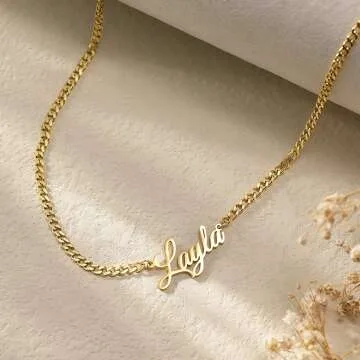 Custom Name Necklace 18K Gold Plated Women’s Jewelry