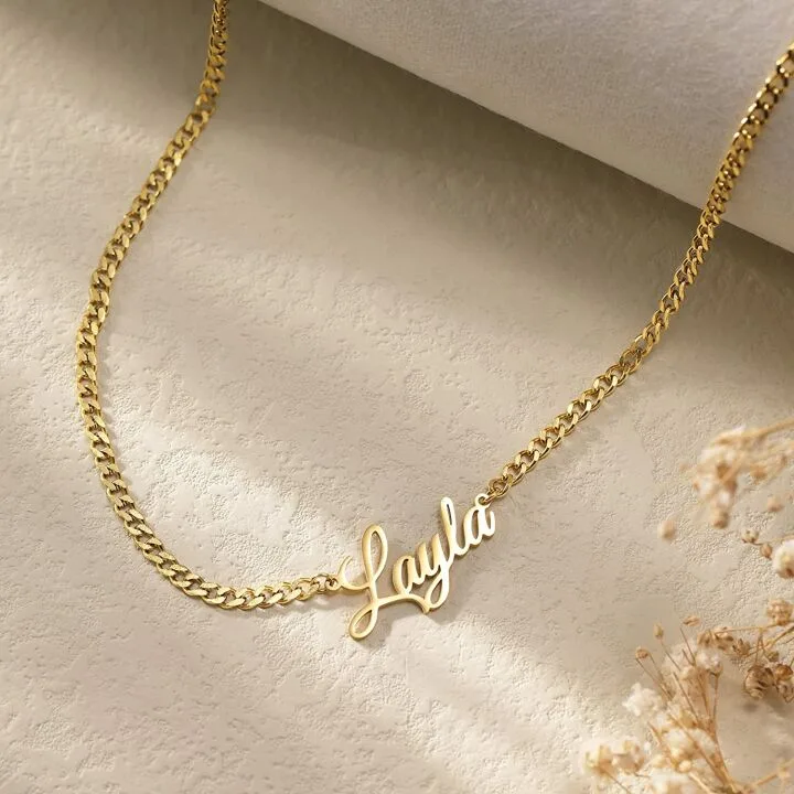 Custom Name Necklace 18K Gold Plated Women’s Jewelry