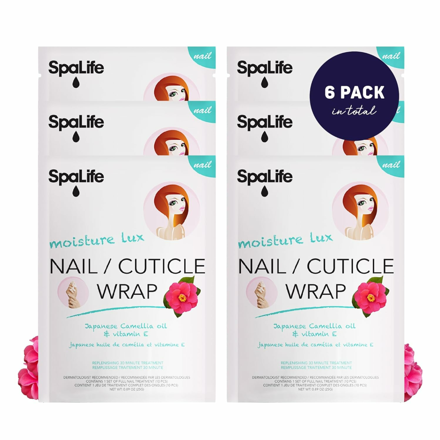 Nail Cuticle Wraps with Camellia Oil - SpaLife 6-Pack