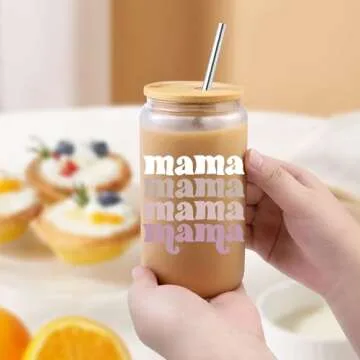 Gifts for Mom from Daughter, Son - Mom Gifts for Christmas - Mom Birthday Gifts - Best Birthday Gifts for Mom - Mother Gifts, Mama Gifts, New Mom Gifts, Gifts for Mom - 16 oz Mom Beer Can Glass