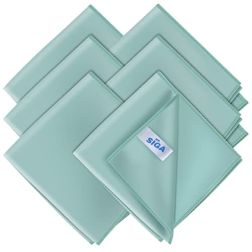 MR.SIGA Ultra Fine Microfiber Cloths for Glass - Streak-Free Cleaning, Pack of 6, 35 x 40 cm