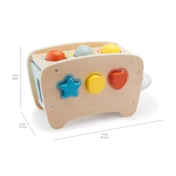 Amazon Basics Musical Pounding Bench Xylophone Shape Sorter