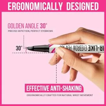 iMethod Curved Eyebrow Pen - Dual-Ended Microblading Pencil for Natural Brows