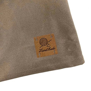 Daimay 40PCS Handmade PU Leather Labels for DIY Crafts