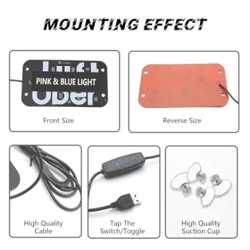LED Light Sign for Car – Adjustable Dual-Color Display