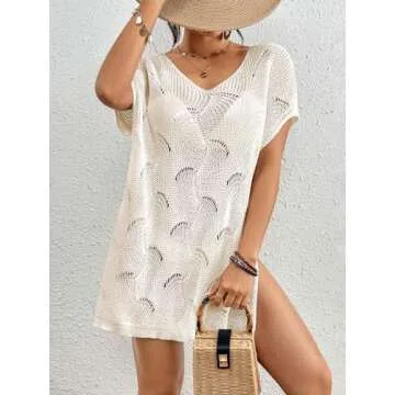 Womens Crochet Swimsuit Cover Up for Beach Pool