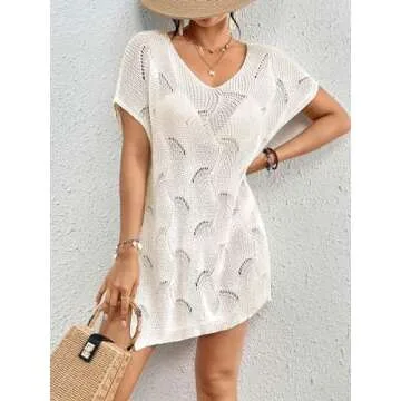 Womens Crochet Swimsuit Cover Up for Beach Pool