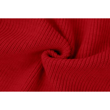 MISSACTIVER Women Red Sweetheart Neck Knit Sweater