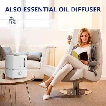 BEAR Humidifiers for Bedroom, 3L Cool Mist Humidifiers and Oil Diffuser, Quiet Rapid humidifiers for Home Whole House, with Adjustable Mist Output and Auto Shut-off, White (JSQ-230WB)