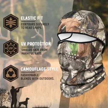 Balaclava Ski Mask Hunting Camo Face Masks Edge Camo for Men & Women (Next G2)