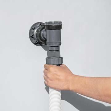 Bestway 58392E Flowclear 2500 GPH Water Filter Pump for Above-Ground Swimming Pools with Customizable Timer and Set of Adapters