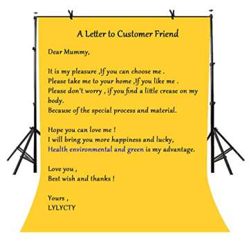 LYLYCTY 5x7ft Photography Studio Non-Woven Backdrop Yellow Backdrop Solid Color Backdrop Simple Background