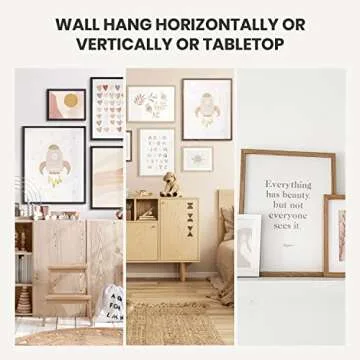 Opposite Wall Black Solid Oak Picture Frames - Set of 2 8x10