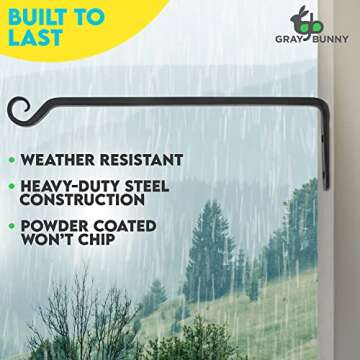 Hand Forged Wall Hooks for Bird Feeders and Decor