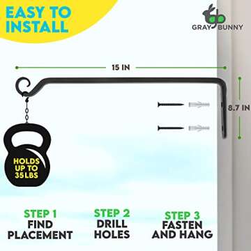 Hand Forged Wall Hooks for Bird Feeders and Decor