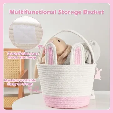 MELLBAY Easter Baskets - Personalized Bunny Gift Baskets