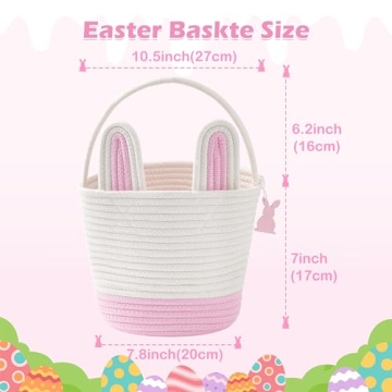 MELLBAY Easter Baskets - Personalized Bunny Gift Baskets