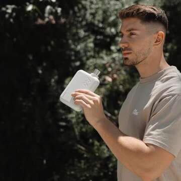 memobottle A6 STAINLESS STEEL (WHITE) | 16 oz / 500 ml | Durable, Leak-Proof, Premium Water Bottle |...