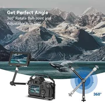 SmallRig 9.8 inch Adjustable Articulating Magic Arm with Both 1/4" Thread Screw for LCD Monitor/LED Lights - 2066B