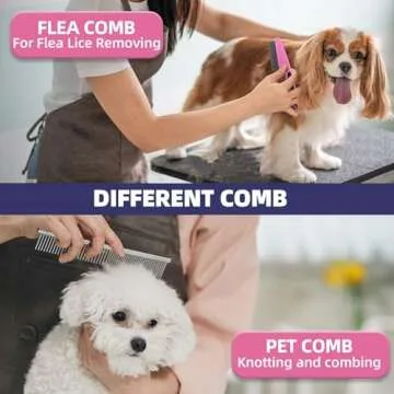 KUEIOX Dog Brush for Shedding,9 PCS in One Pet Slicker Hair Brush Kit with Pet Nail Clipper and File - Dog Cat Grooming Deshedding Undercoat Rake Brush Comb for All Small Large Dogs Cats Pink