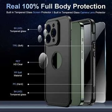 Temdan 360 Waterproof Case iPhone 13 Pro Max - Ultimate Defense