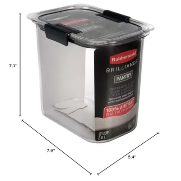 Rubbermaid Brilliance 12-Cup Airtight Food Storage Container