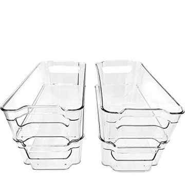 Pantry and Refrigerator Organizer Bins - 4 Pack