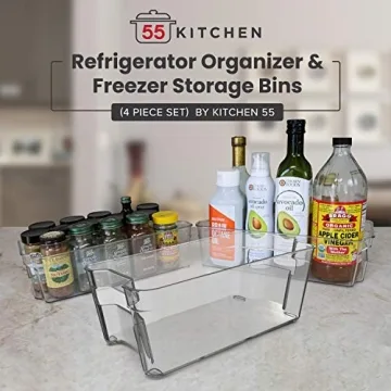 Pantry and Refrigerator Organizer Bins - 4 Pack