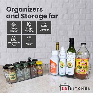 Pantry and Refrigerator Organizer Bins - 4 Pack
