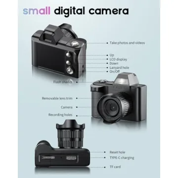 Compact 1080P Mini Digital Camera for Travelers