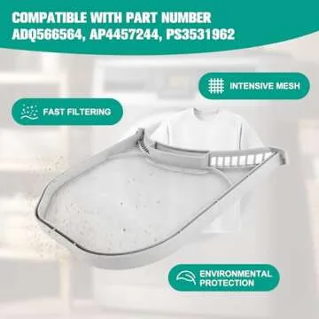 ADQ56656401 Dryer Lint Filter Assembly Replacement Laundry Appliance Parts for Kenmore 796.8 796.9 Elite Dryer and ADQ566564 for Clothes Dryer DLE3400W DLE3500W DLEX3250R DLEX3370W