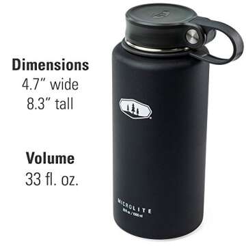 GSI Outdoors MicroLite 1000 Twist Vacuum Insulated Water Bottle, 33 fl. oz.