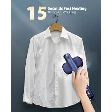 Steamer for Clothes, 100-240V Handheld Garment Steamer, Sundu Travel Steamer ＆ Iron 2 In 1, 15s Fast Heat up, Fabric Wrinkle Remover, Strong Penetrating Steam, Travel Size, Adaptive Voltage