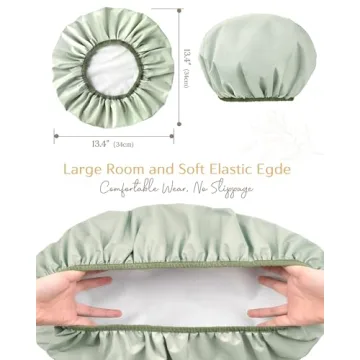 YANIBEST Luxury Waterproof Shower Cap for Women, Stylish & Durable