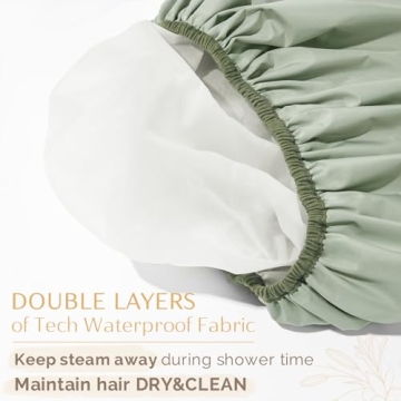 YANIBEST Luxury Waterproof Shower Cap for Women, Stylish & Durable
