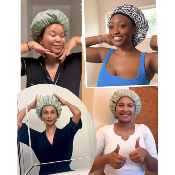 YANIBEST Luxury Waterproof Shower Cap for Women, Stylish & Durable