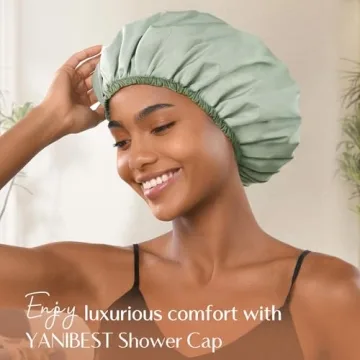 YANIBEST Luxury Waterproof Shower Cap for Women, Stylish & Durable