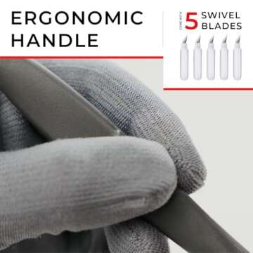 VViViD 360 Degree Comfort Grip Swivel Blade Craft Cutting Knife