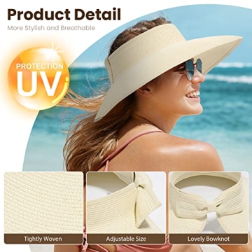 Trendy Women's Sun Visor Hat with UV Protection