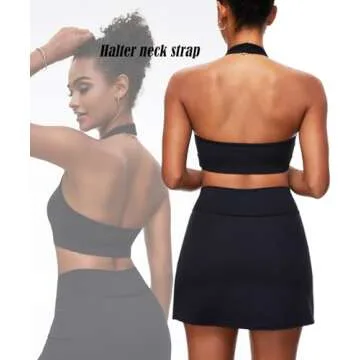 Navneet Tennis Skirt Set Golf Outfits for Women 2 Piece Skirt Set Tennis Outfits Workout Sets Activewear Black M