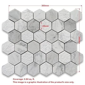 Carrara White Marble 2" Hexagon Mosaic Tile for Any Space
