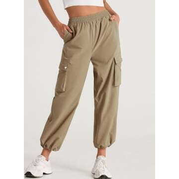 EVALESS Women's High Waisted Cargo Pants - Stylish & Comfortable