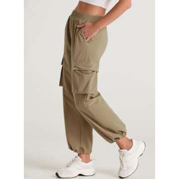 EVALESS Women's High Waisted Cargo Pants - Stylish & Comfortable