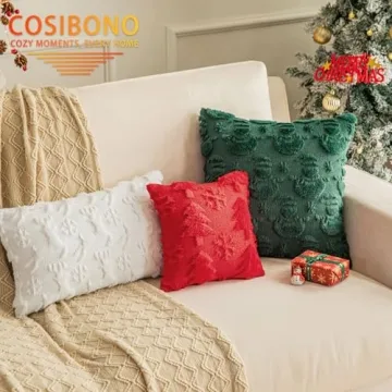 COZY COSIBONO Christmas Reindeer Pillow Covers Set